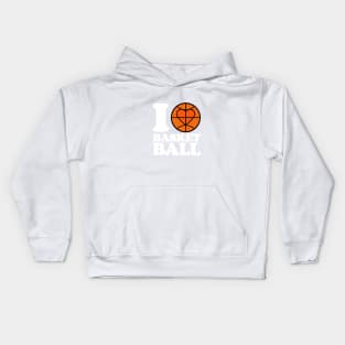 I Live Basketball Design. White Text. Kids Hoodie